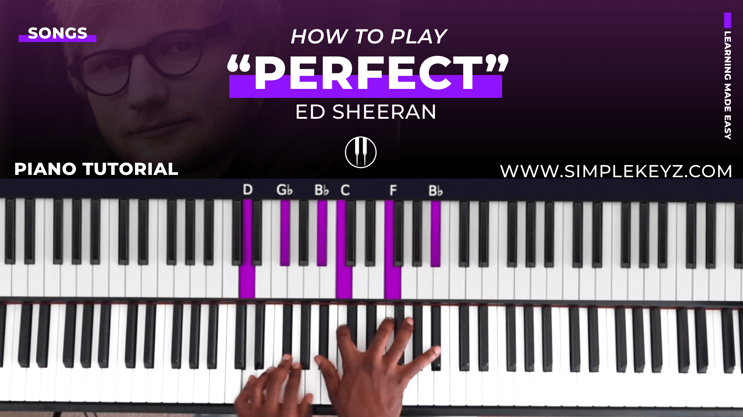 Chords for perfect piano deals